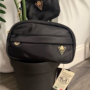Valentino Orlandi Black and Gold Zippered Bag